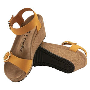 Birkenstock Women's Soley Nubuck Leather Apricot Wedge Sandal US6 EU37 1024587